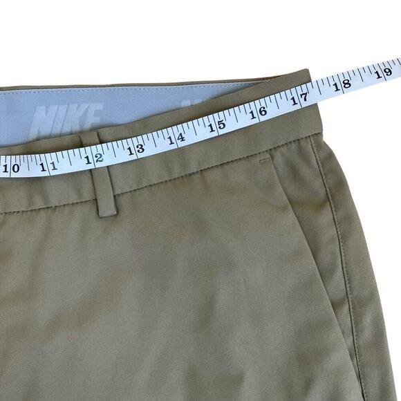Nike Mens 32x30 Med Dri Fit Performance Golf Pants Chino Flat Front Tan Stretch - Picture 8 of 16